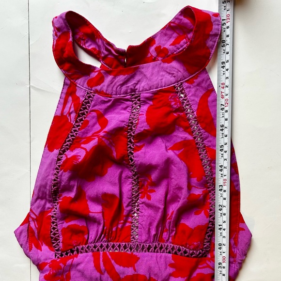 Abel The Label Charlotte Maxi Dress Lilac/Red Anthropologie revolve - Picture 9 of 13